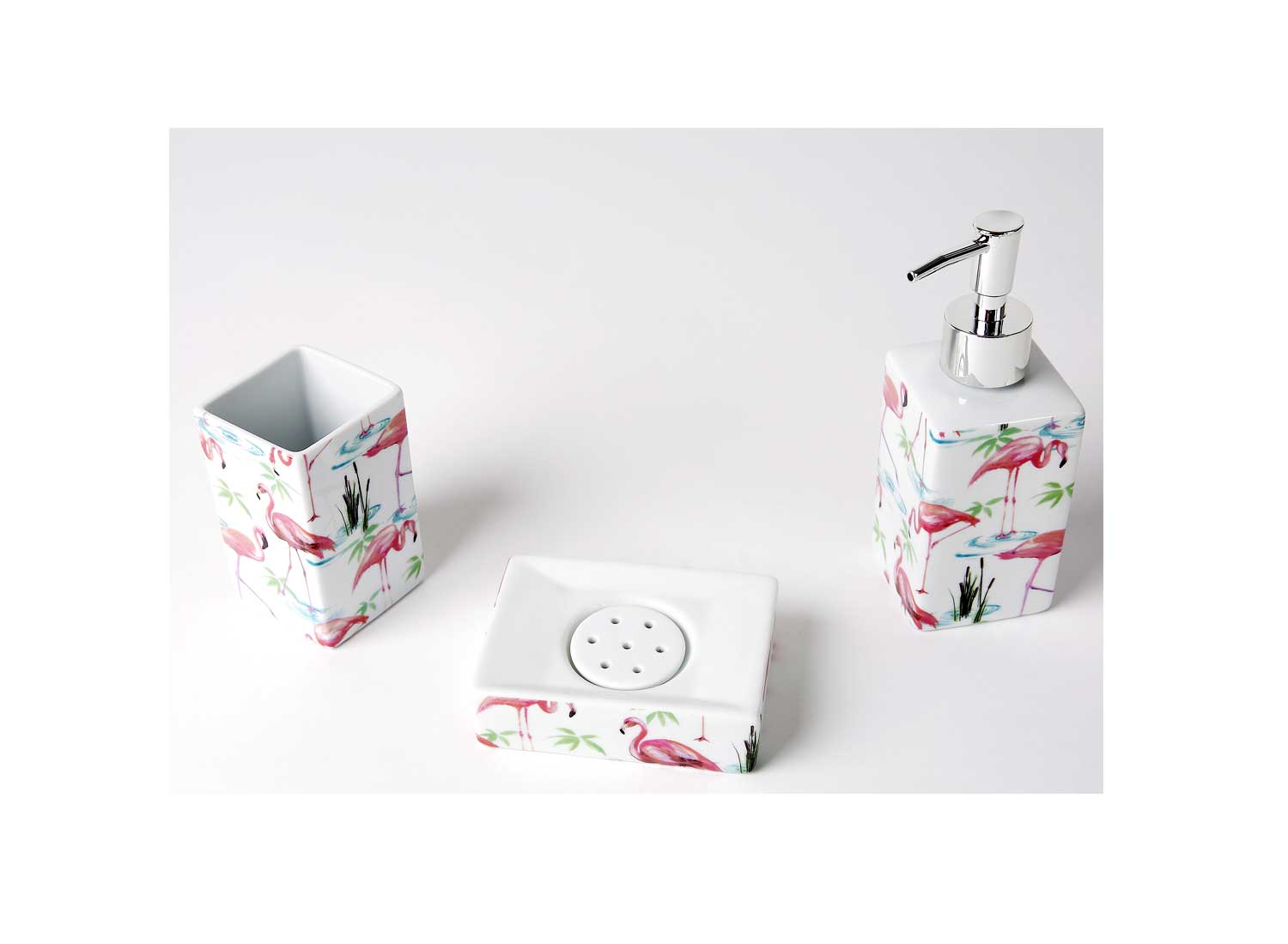 la cija Juego de Baño Flamencos