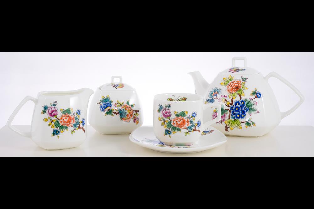 la cija Juego de té 9 Piezas Jardín Oriental