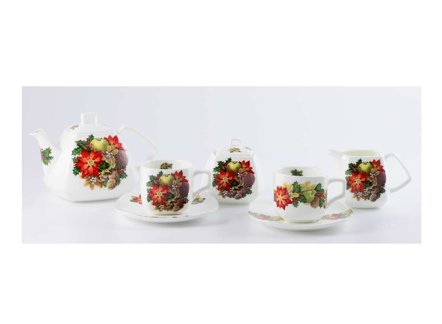 la cija Juego de té 9 Piezas Navidad Tierra