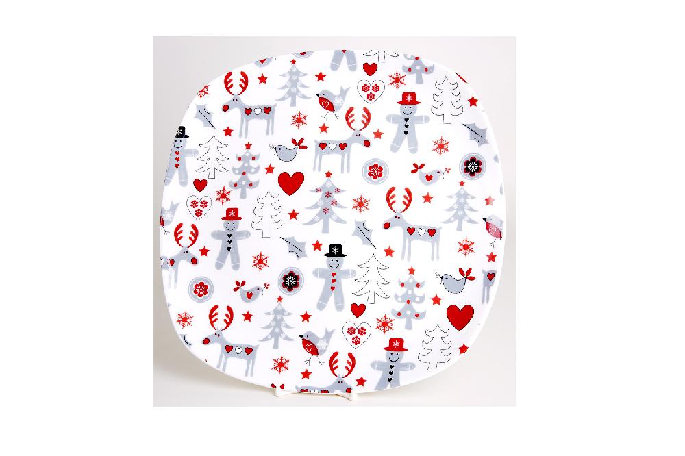 la cija Plato Presentación 29x29cm. Reno Tiza