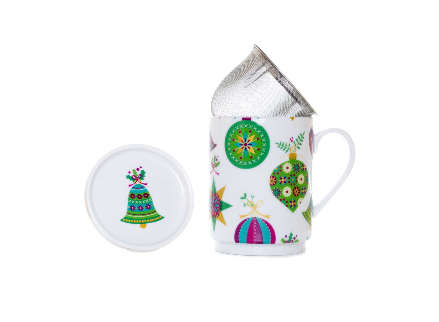 la cija Taza de Té Bolas de Navidad