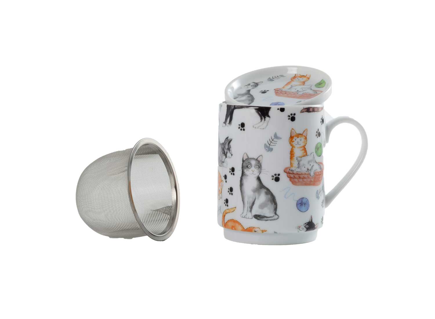 la cija Taza de Té Gatitos Tapiz
