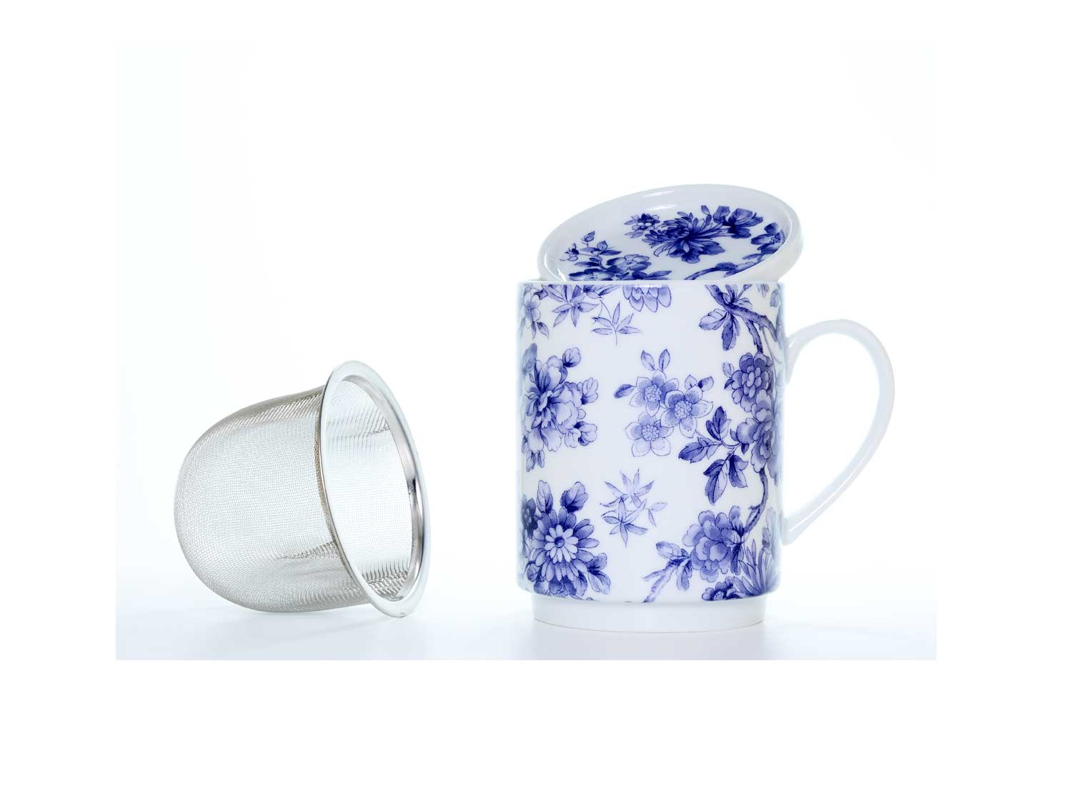 la cija Taza de Té Ivory Azul
