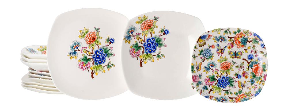 la cija Vajilla de 12 Platos Jardín Oriental