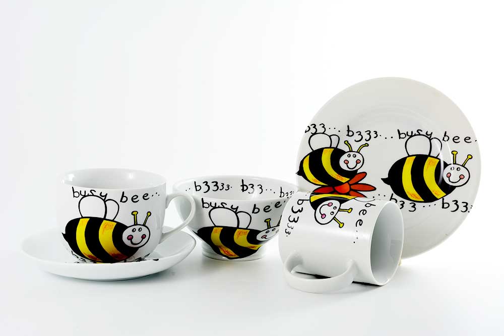 la cija Vajilla Infantil Abeja Divertida