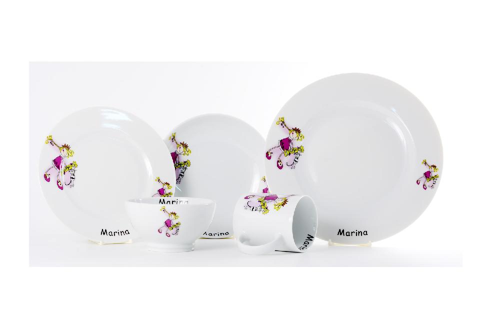 la cija Vajilla Infantil Hada con Gatito