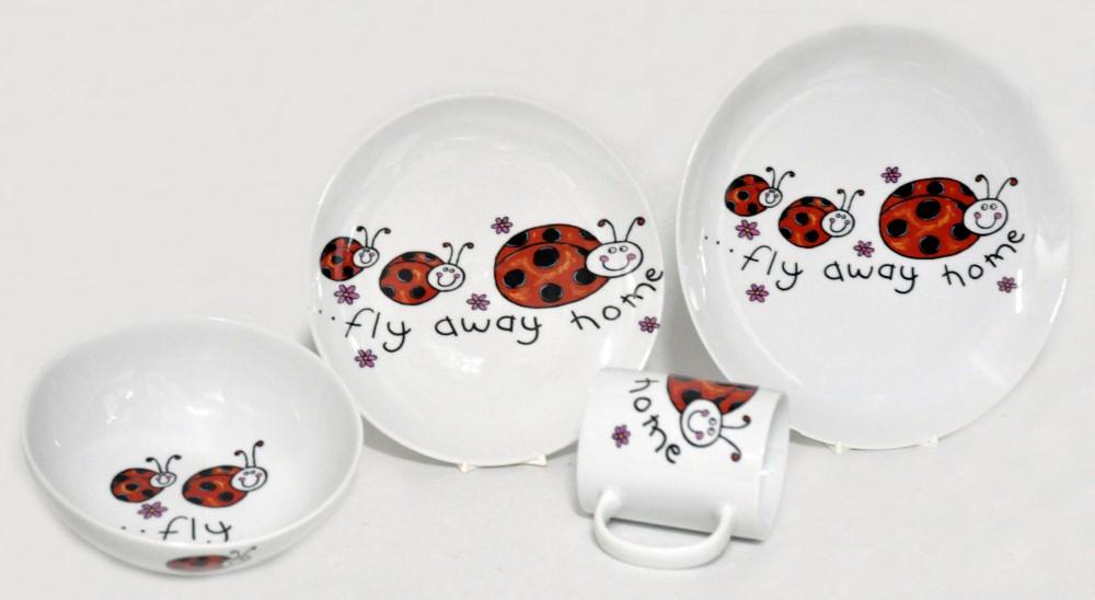 la cija Vajilla Infantil Mariquitas