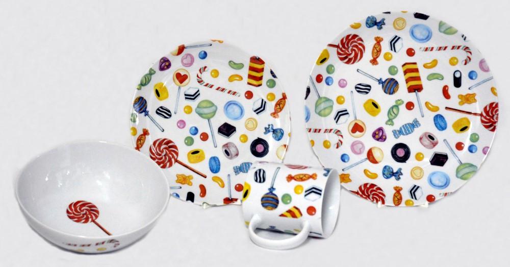 la cija Vajilla Infantil Rasa Golosinas