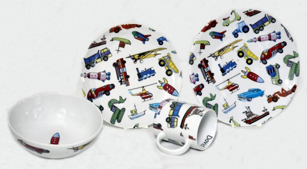 la cija Vajilla Infantil Transportes