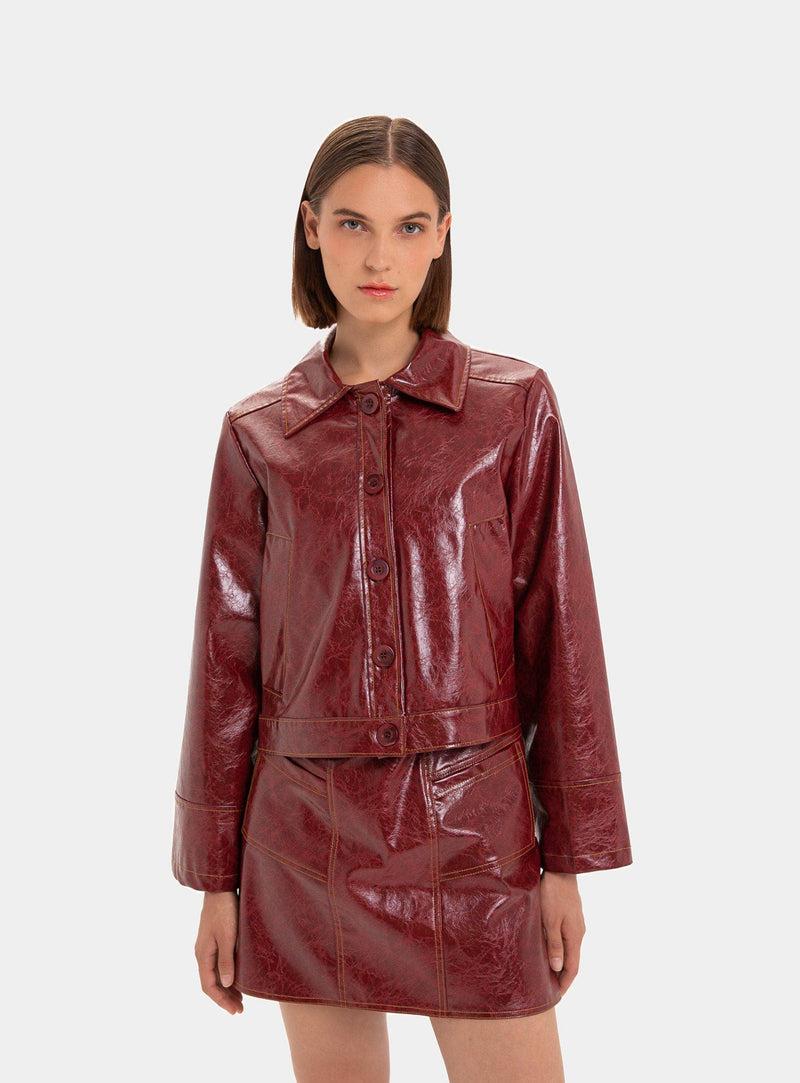Laagam ALEXA BURGUNDY JACKET