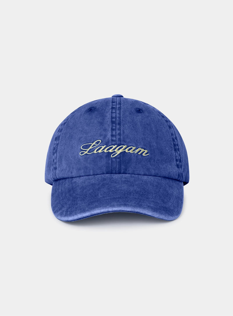laagam BLUE EMBROIDERED LOGO CAP