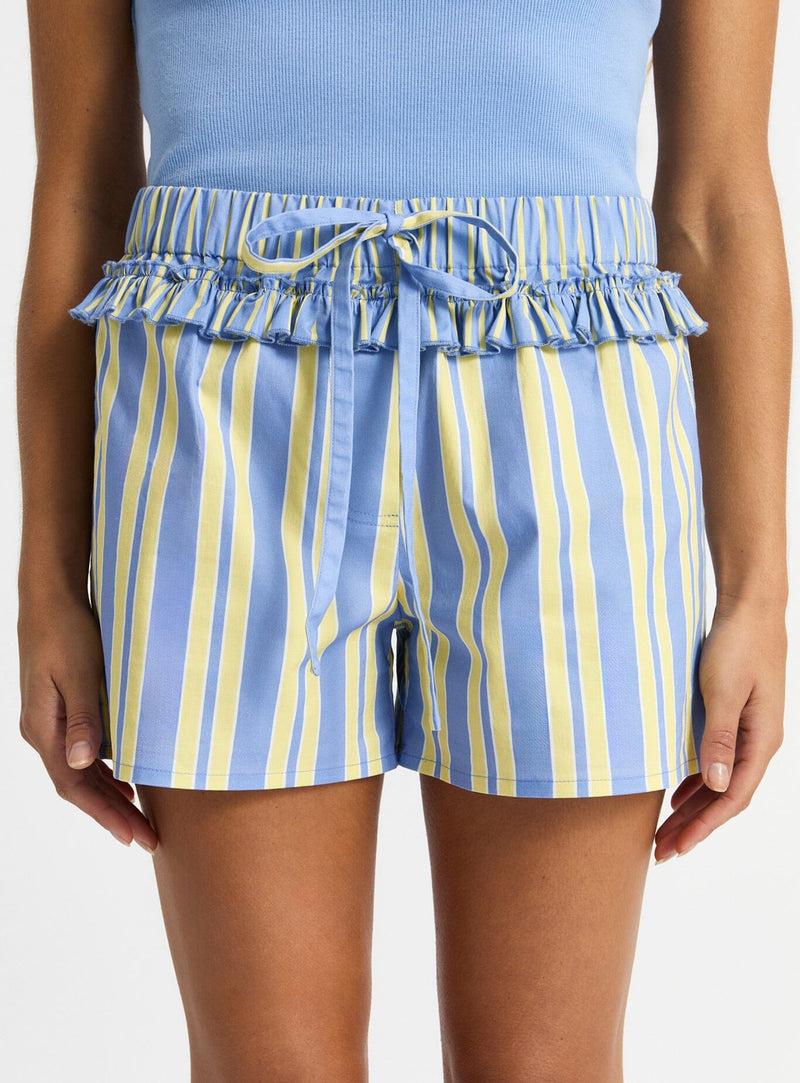 laagam CAOS BLUE POPLIN BOXER PANTS