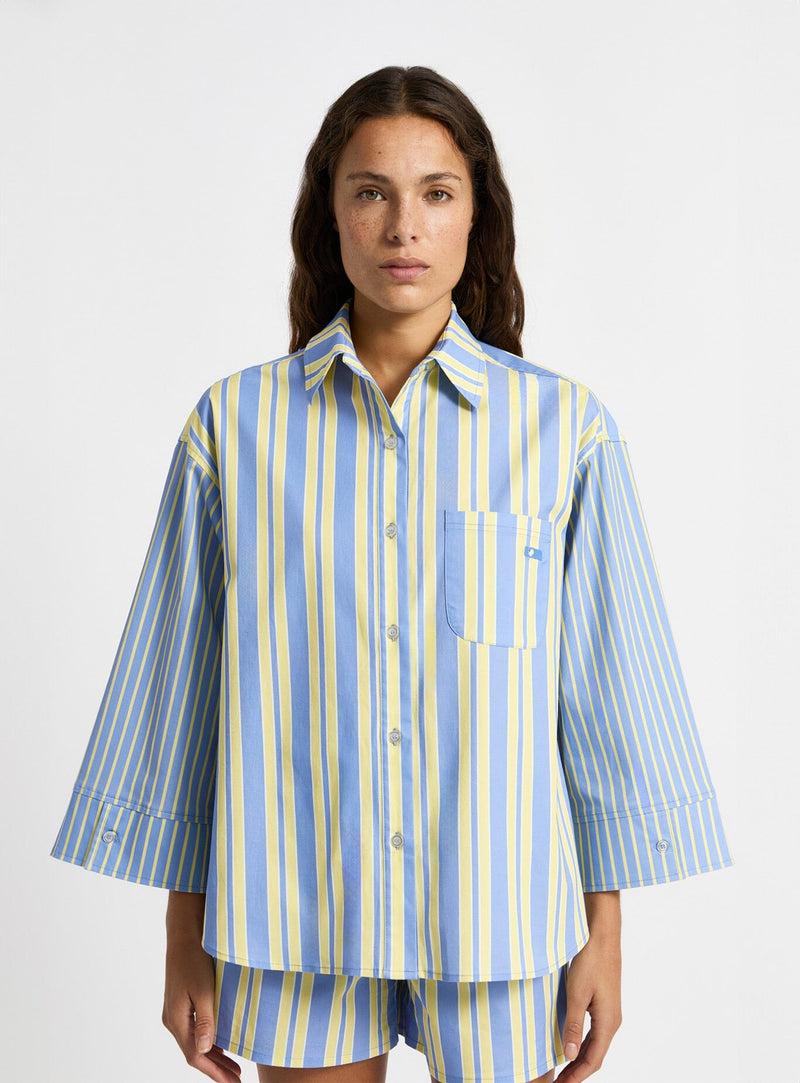 laagam CAOS BLUE POPLIN SHIRT