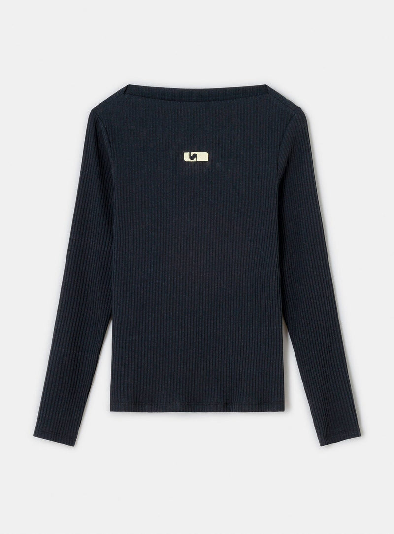 laagam EMORY BLACK LONGSLEEVE T-SHIRT