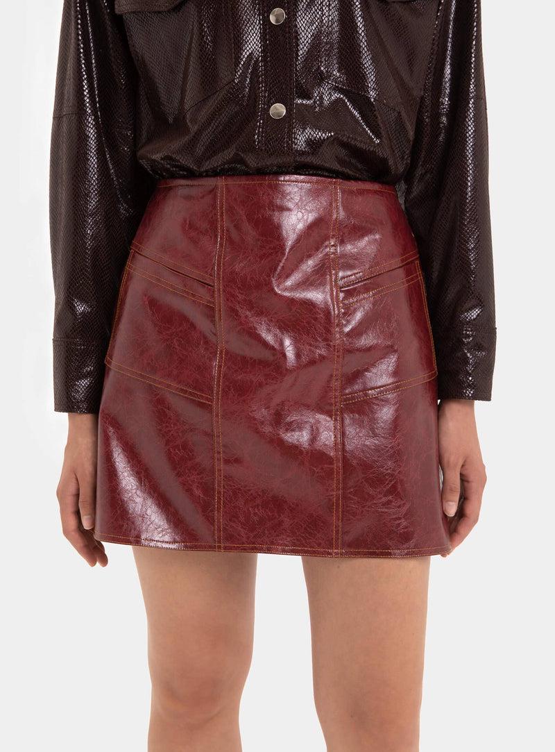 Laagam FRANKIE BURGUNDY SKIRT