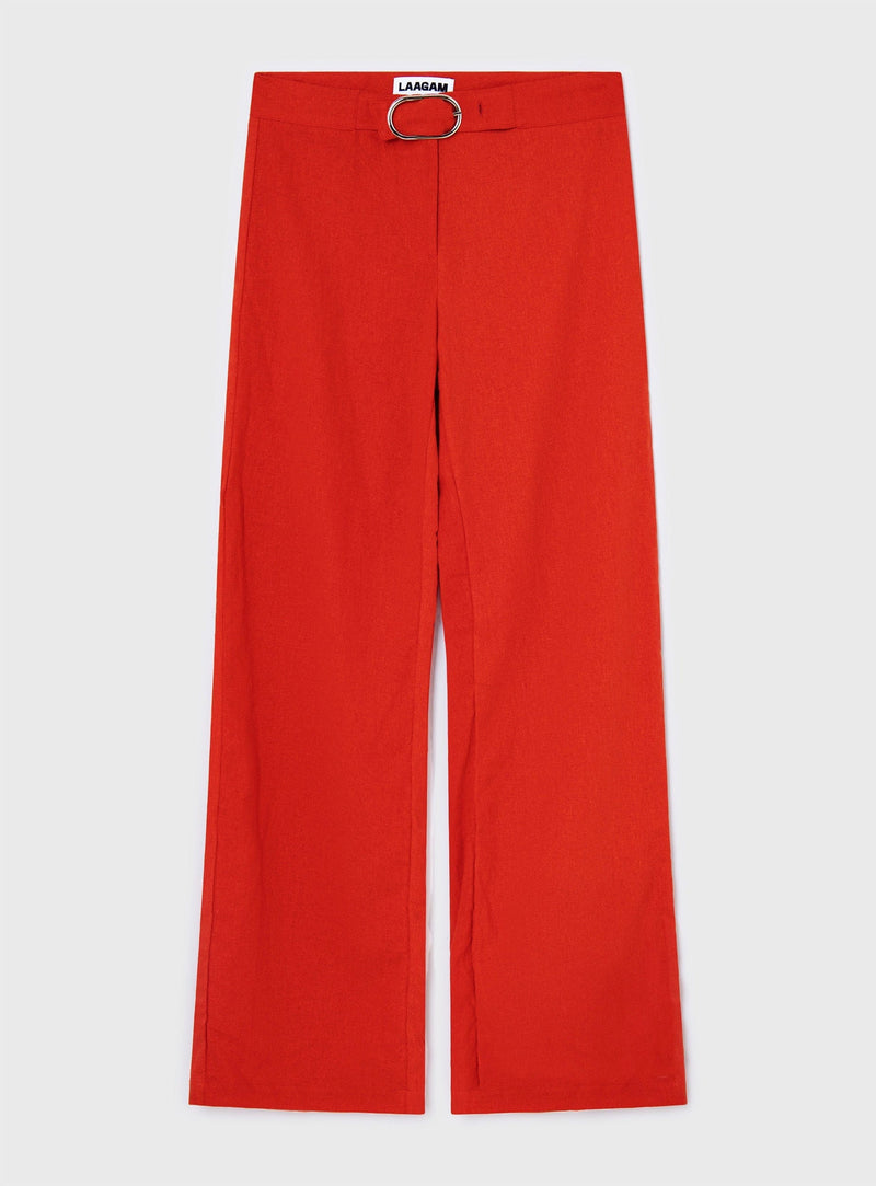 laagam PANTALÓN LINO BESO ROJO