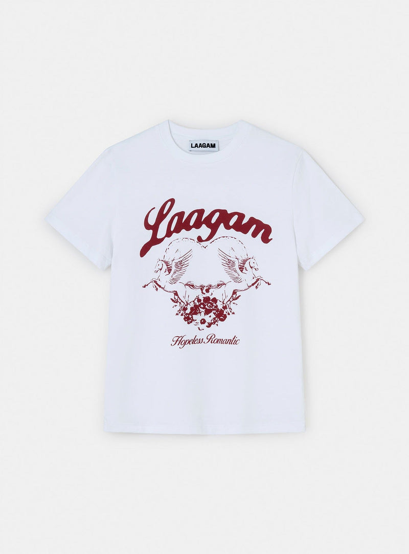 laagam ROMANTIC COTTON LOGO T-SHIRT