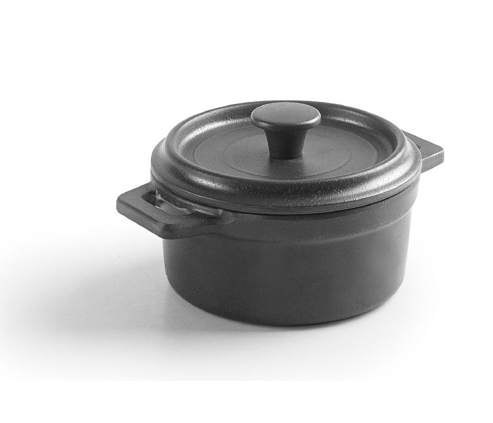 lacor Cacerola con tapa de melamina mini-cocotte Grey