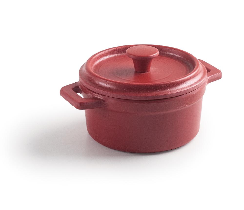 lacor Cacerola con tapa de melamina mini-cocotte Red