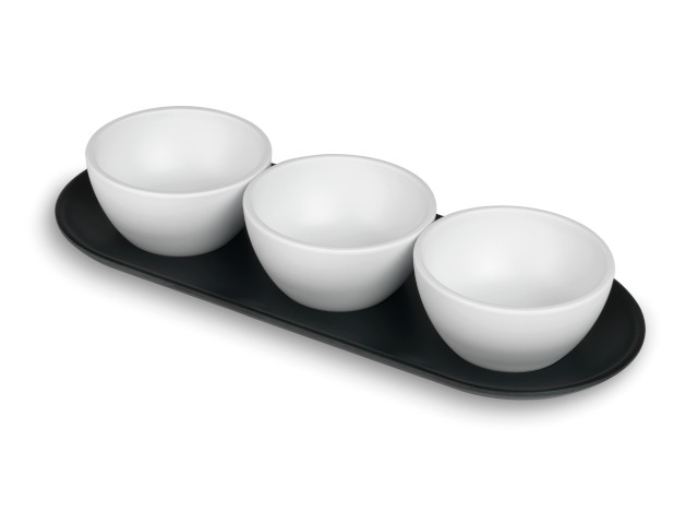 lacor Bandeja 3 bowls Black