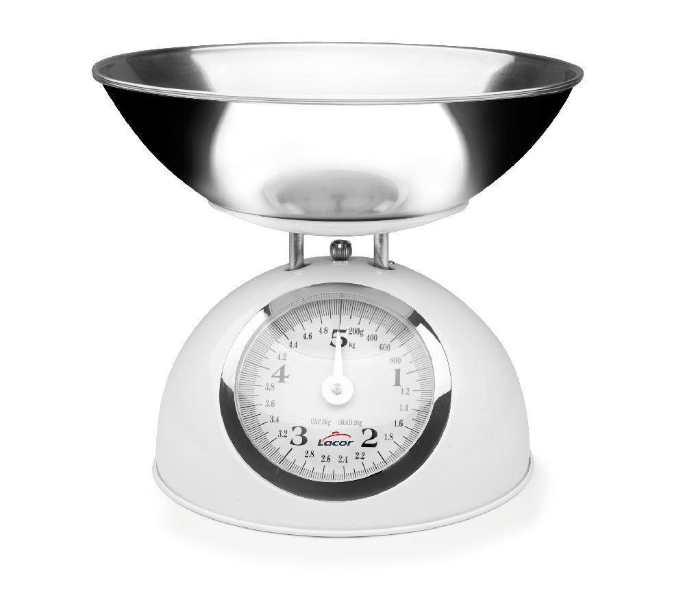 lacor Báscula mecánica Retro White