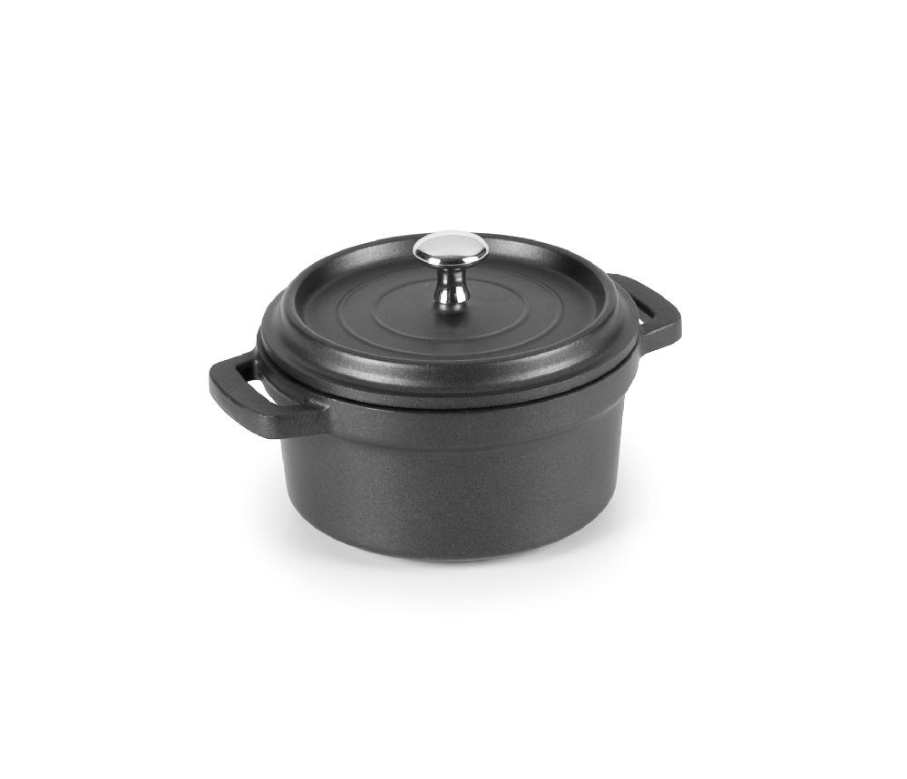 lacor Cacerola con tapa negra Mini Cocotte