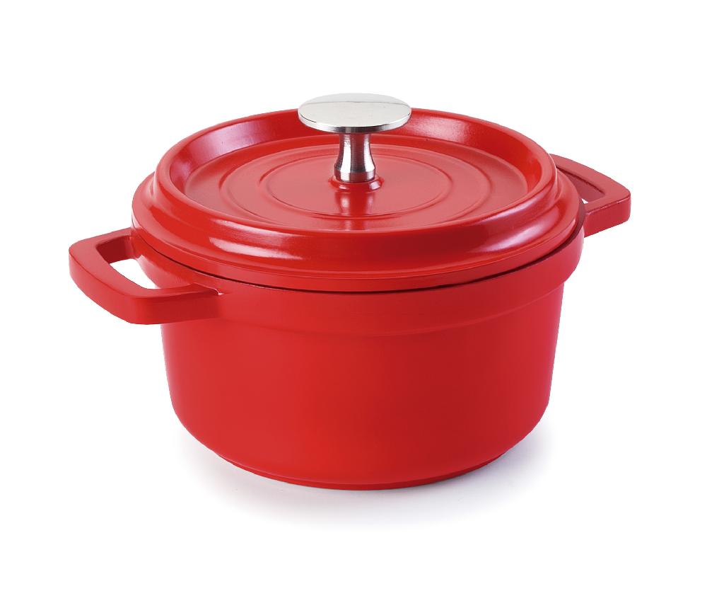 lacor Cacerola con tapa roja Mini Cocotte
