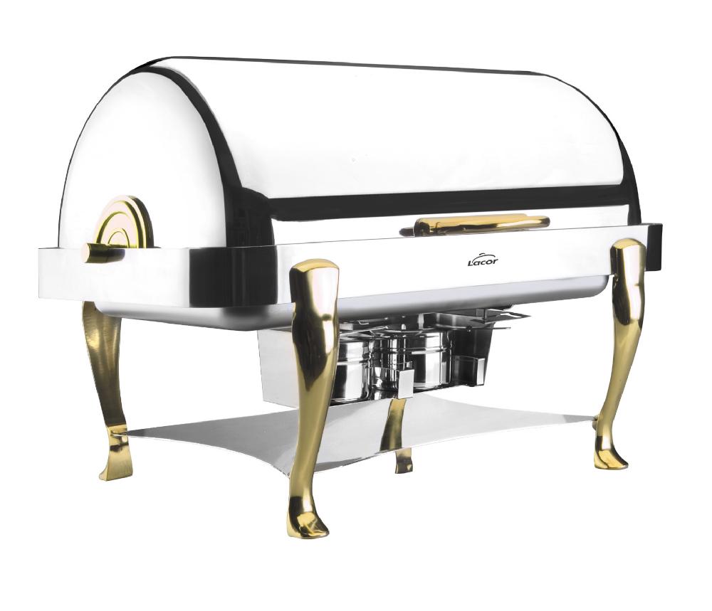 lacor Chafing dish GN 1/1 roll top Latón