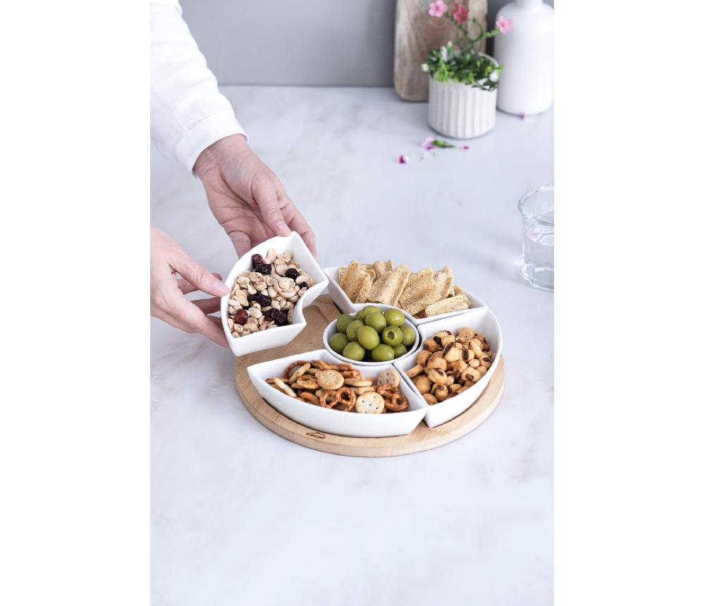 Lacor Fuente 5 Compartimentos Bambú Zensai