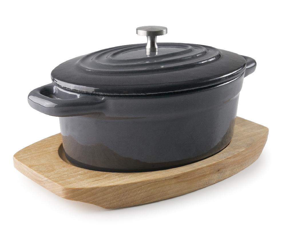 lacor Mini cacerola oval con tapa Magma grey