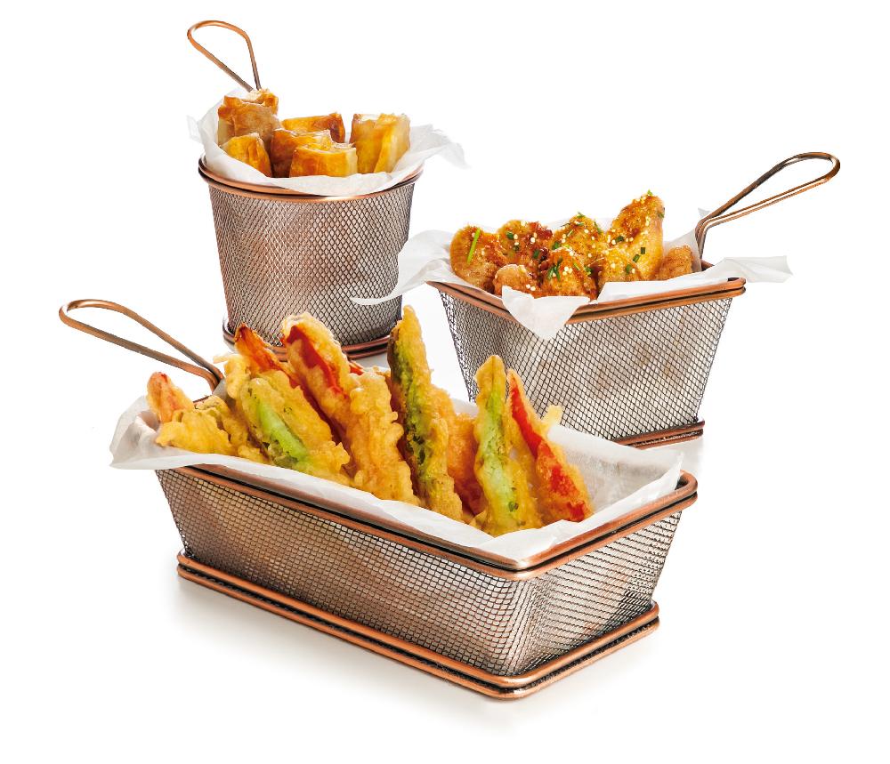 Lacor Mini Cestillo Cuadrado Snack Bronce