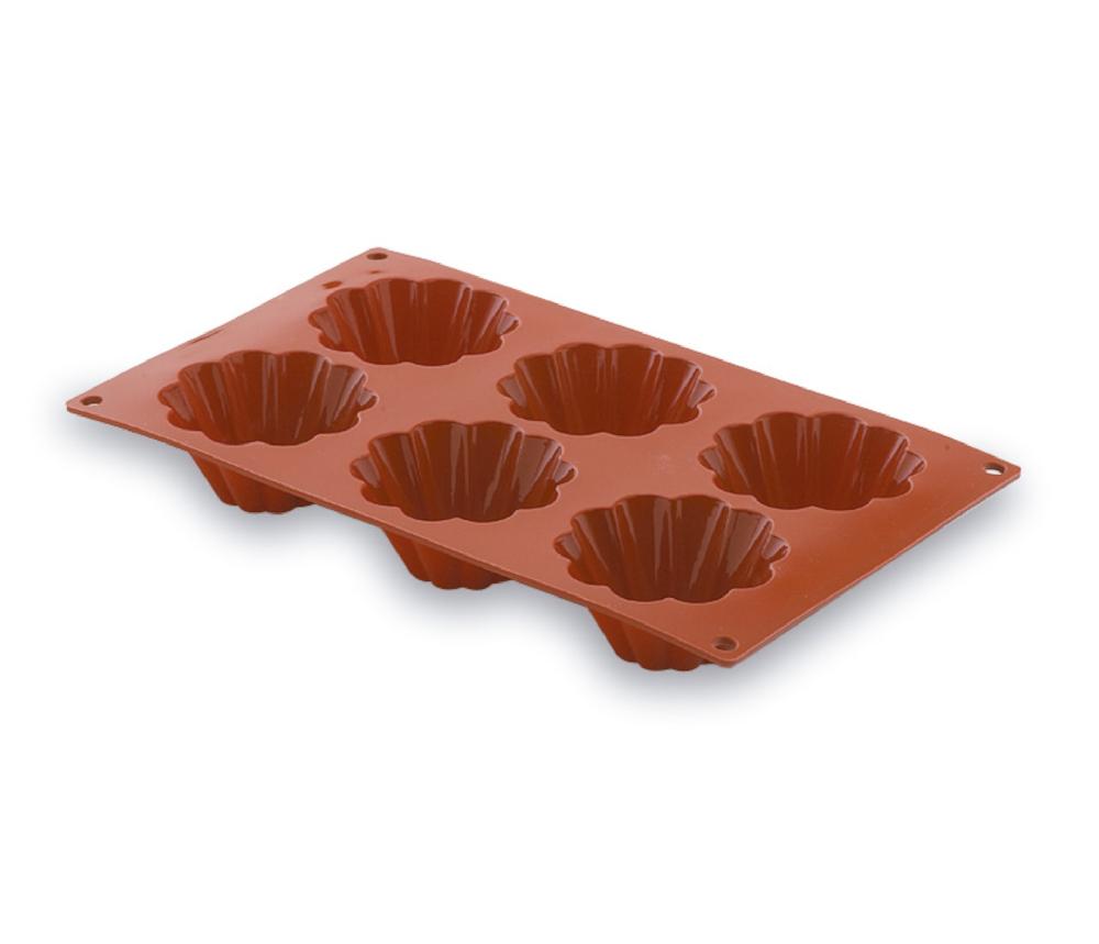lacor Molde briochette flor 6 cavidades Pastryflex