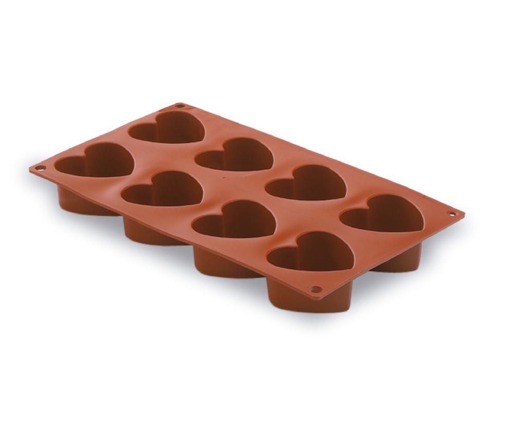 lacor Molde corazón 8 cavidades Pastryflex