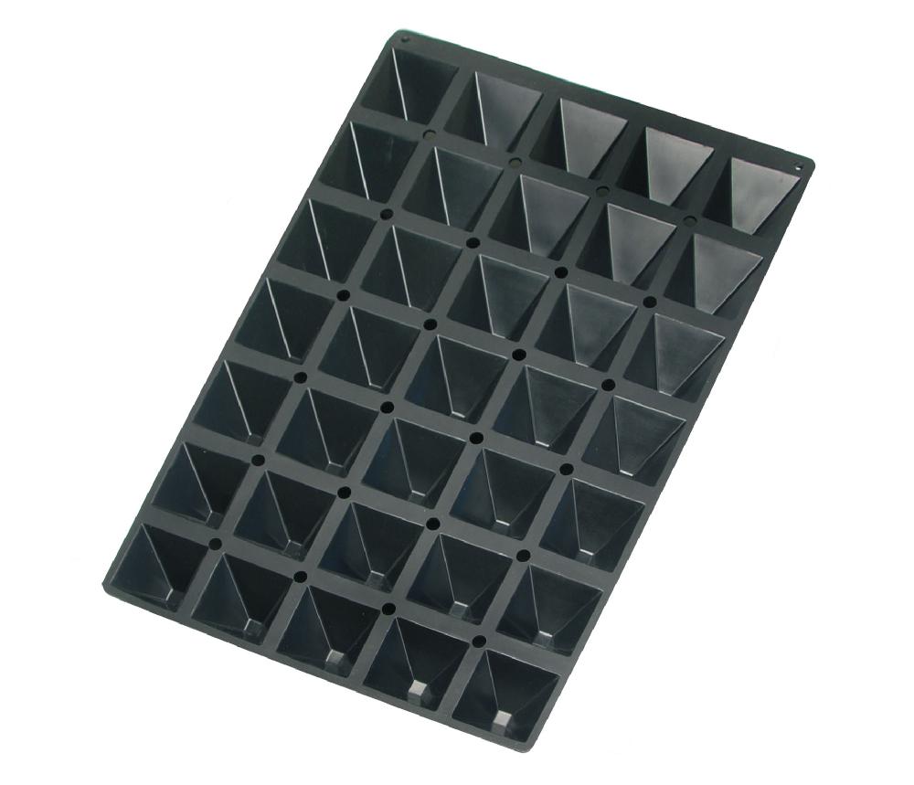 lacor Molde pirámide 35 cavidades Black