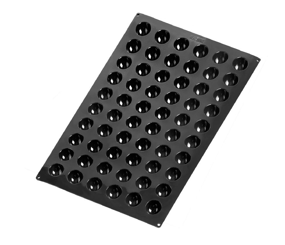 lacor Molde semiesférica 60 cavidades Black