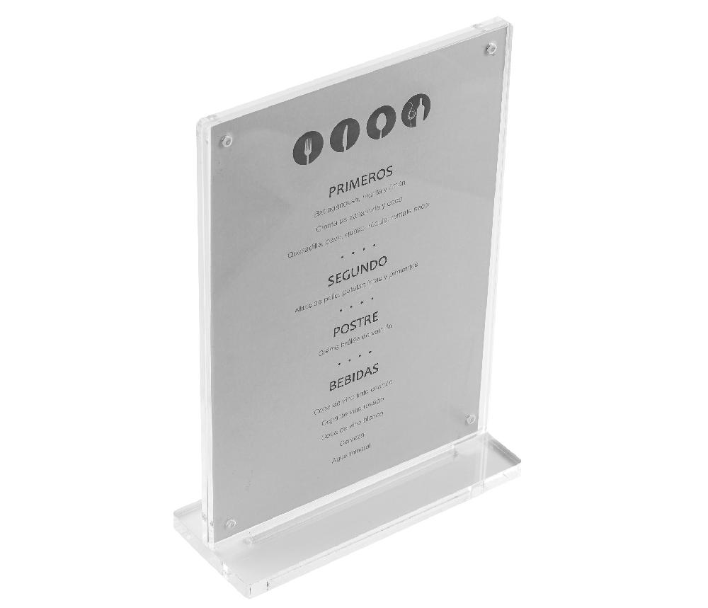lacor Portamenú acrílico de sobremesa