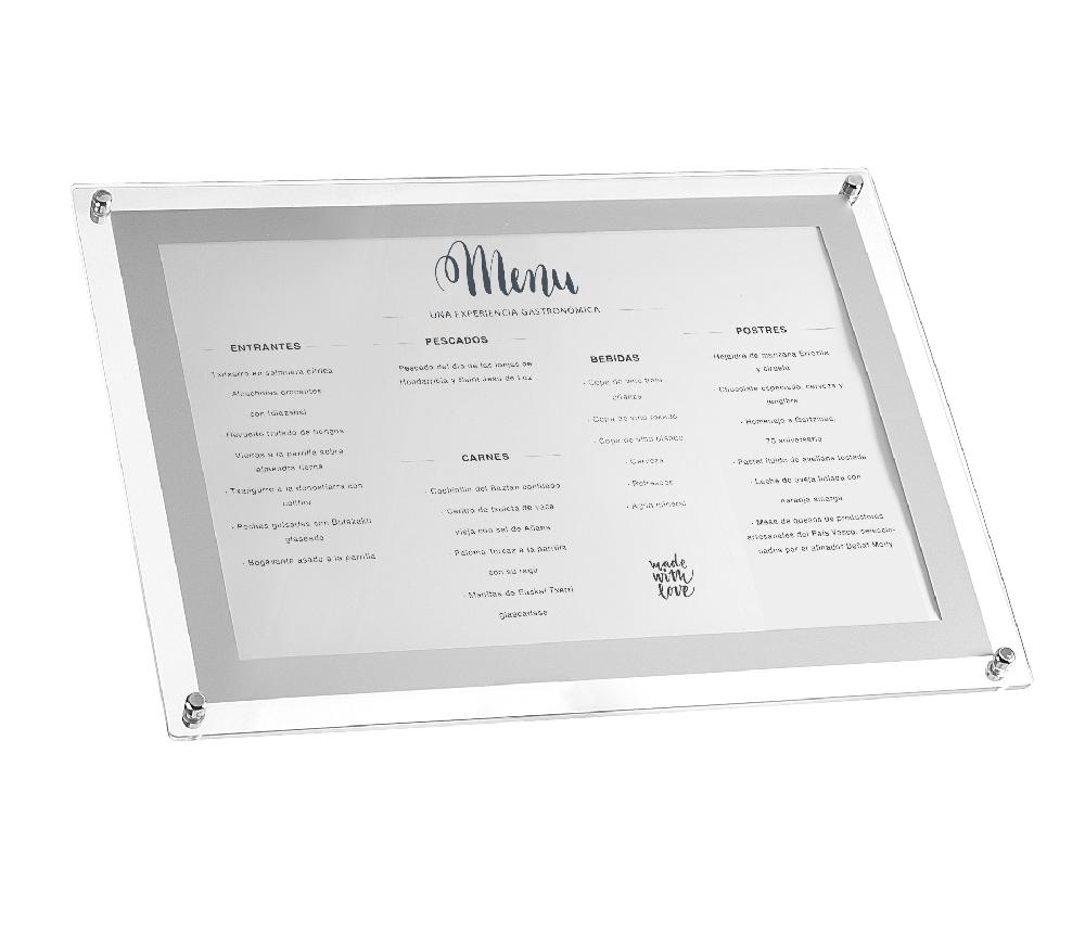 lacor Portamenú acrílico