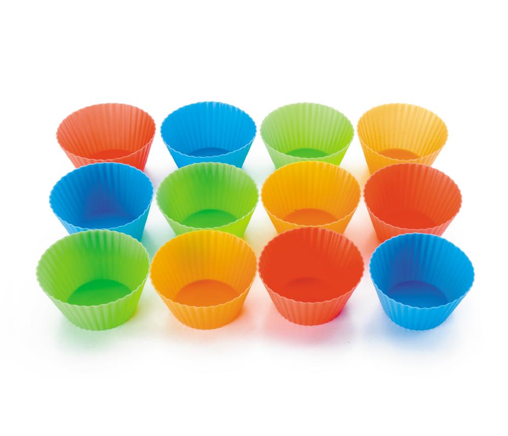 lacor Set 12 moldes muffin silicona