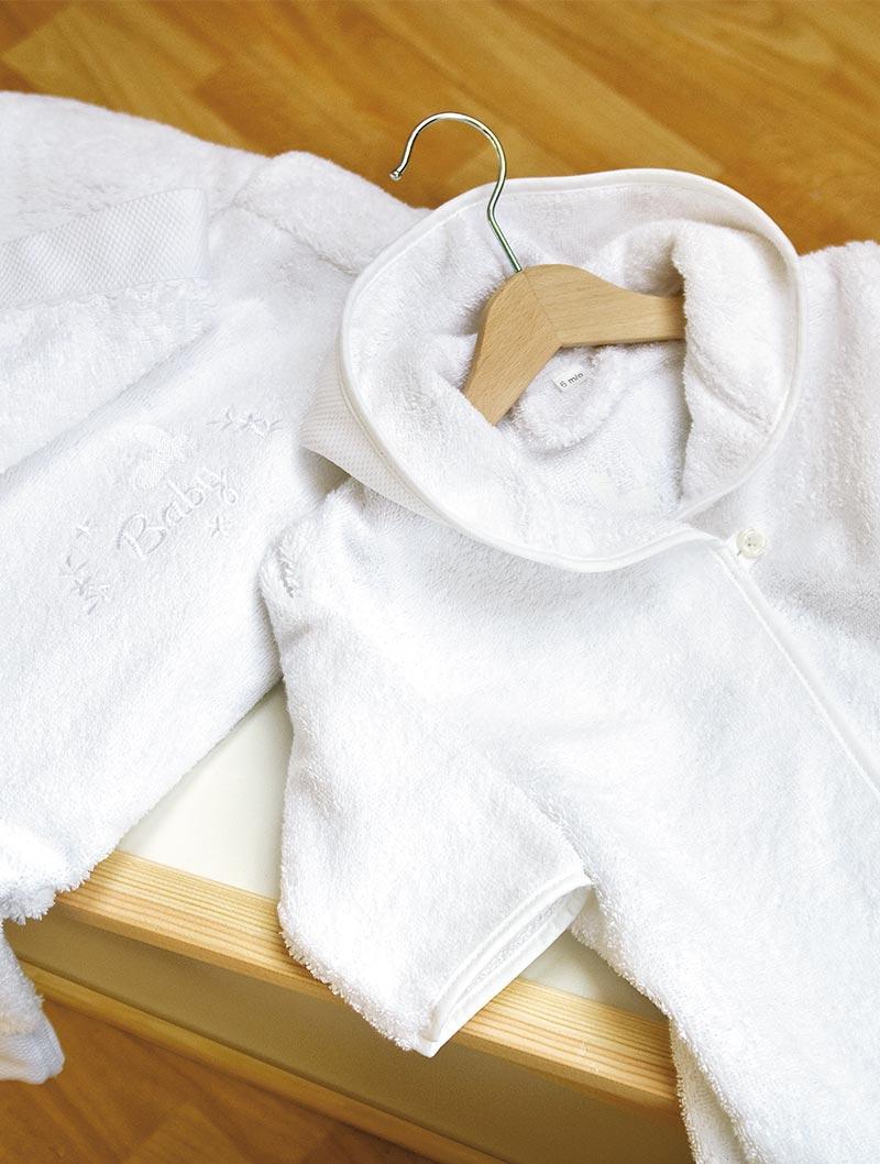 lasa home Albornoz con zapatillas Baby 1 Blanco