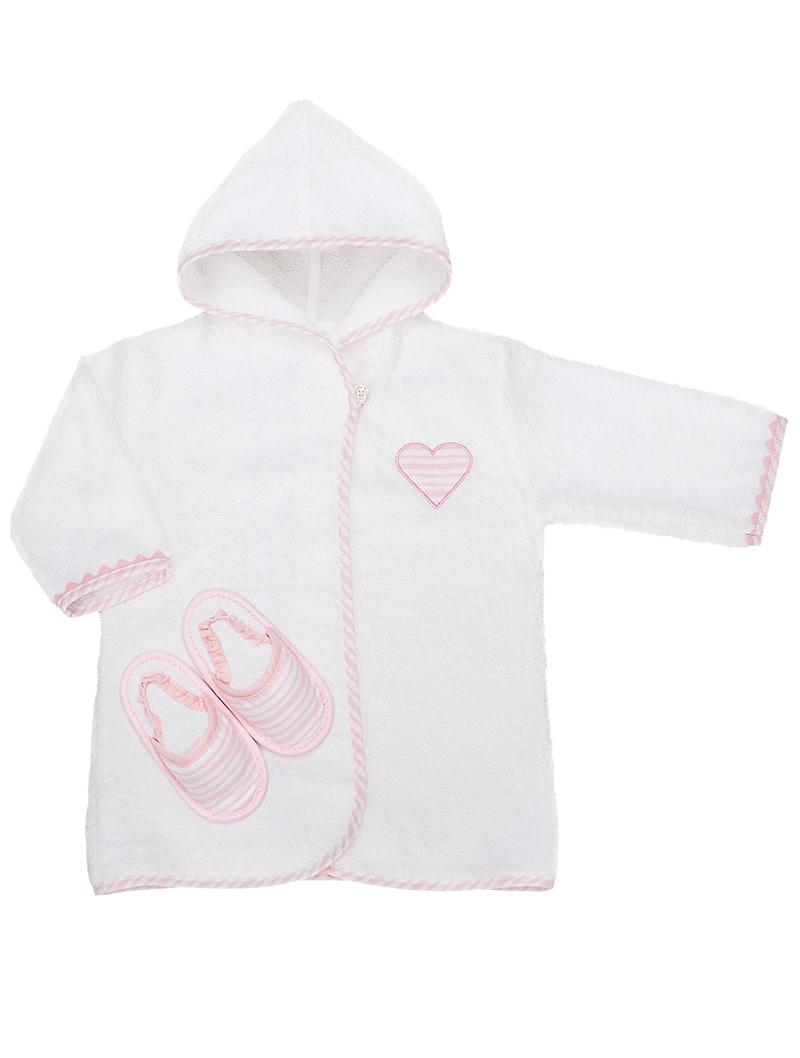 lasa home Albornoz con zapatillas Ballon Pink
