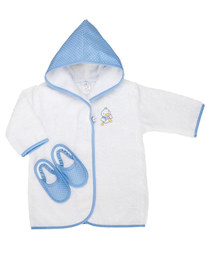 lasa home Albornoz con zapatillas Ducks Blue