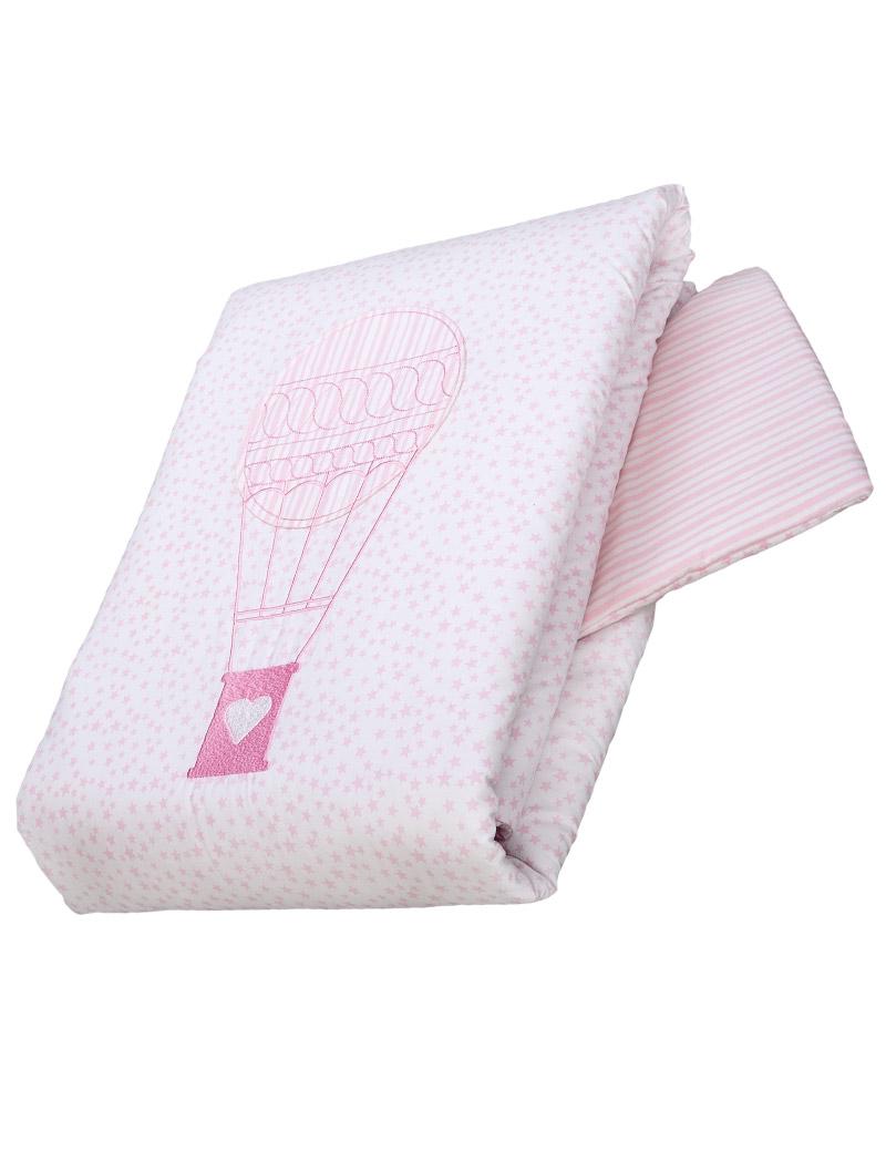 lasa home Colcha de cuna Ballon Pink