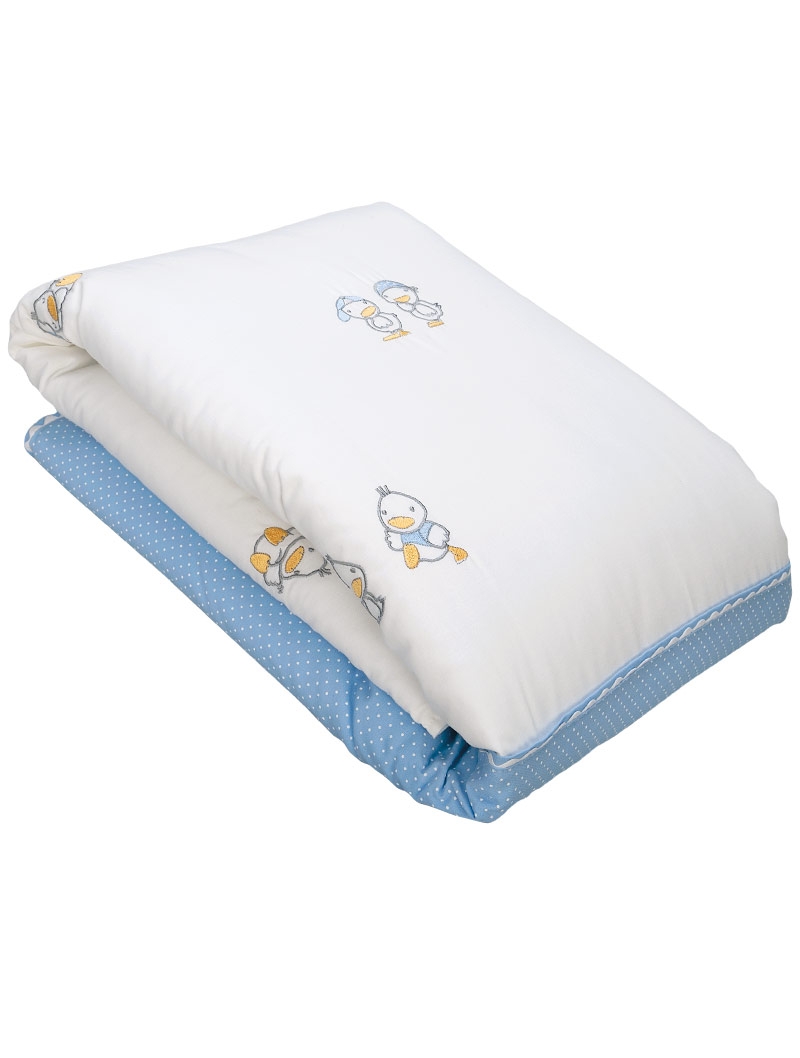 lasa home Colcha de cuna Ducks Blue