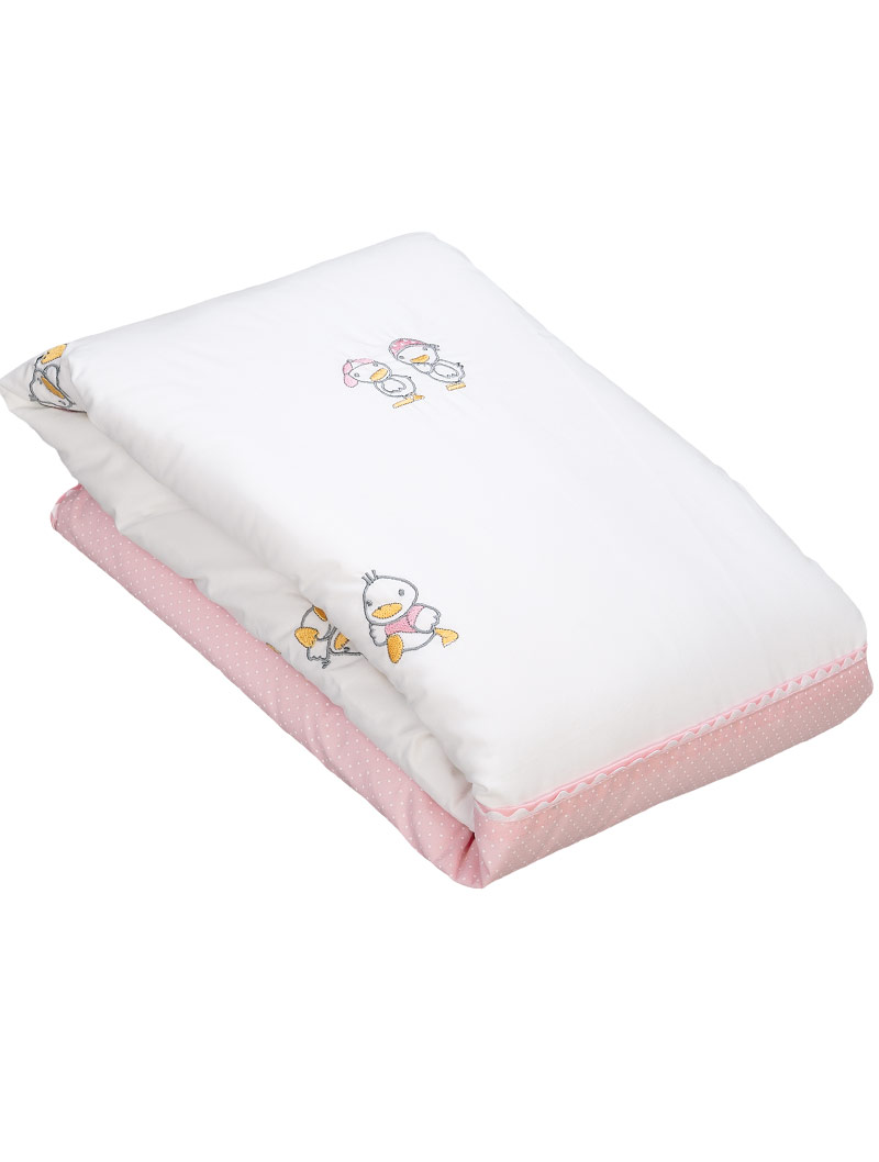 lasa home Colcha de cuna Ducks Pink