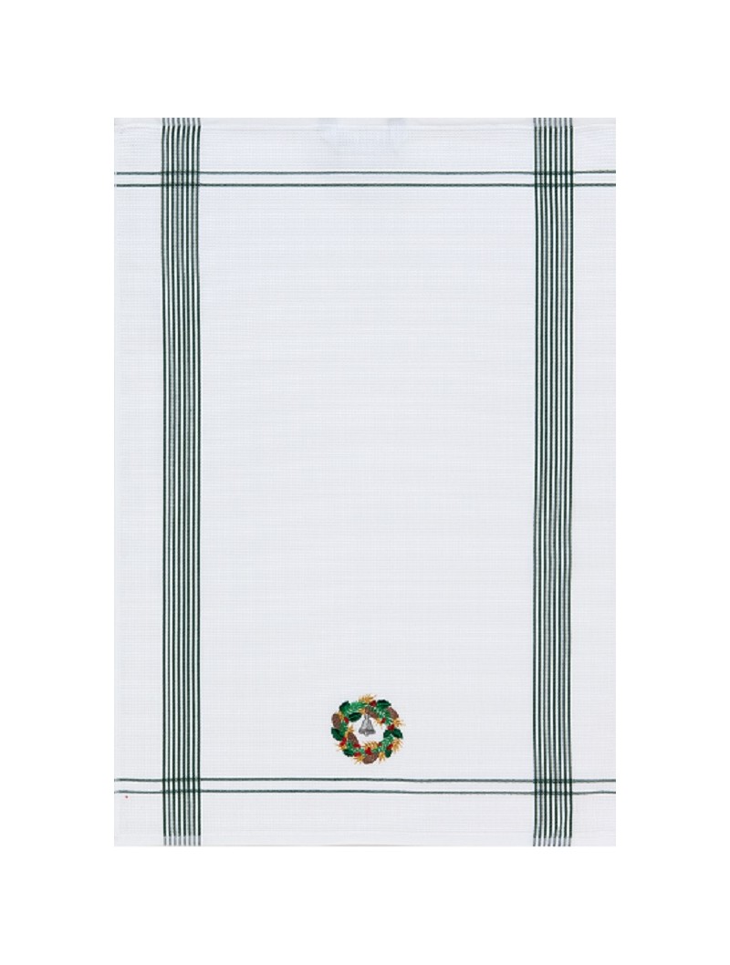 Lasa Home Paño Cocina Nido Abeja Corona Navidad