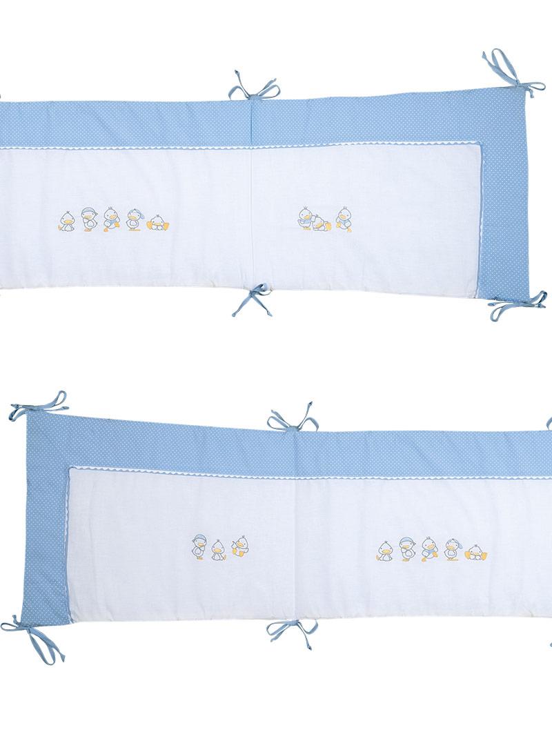 lasa home Protector de cuna Ducks Blue
