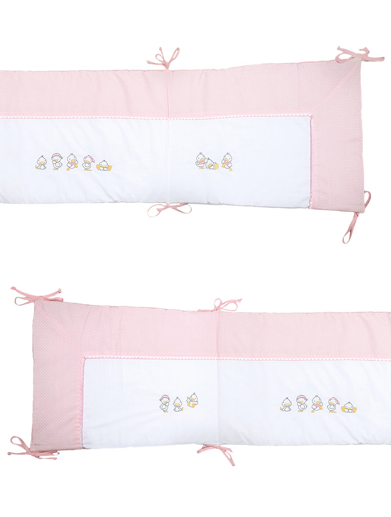 lasa home Protector de cuna Ducks Pink