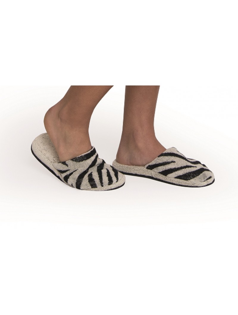 lasa home Zapatillas de rizo Zebra