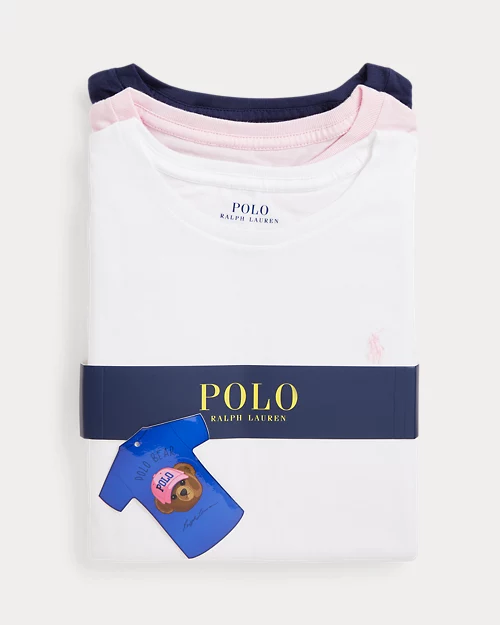 lauren ralph lauren 3 camisetas de punto de algodón para niña | Ralph Lauren® ES
