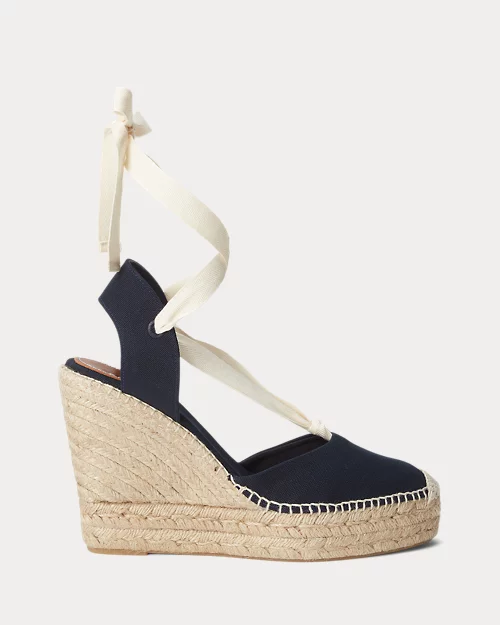 lauren ralph lauren Alpargata de loneta con cuña para mujer | Ralph Lauren® ES